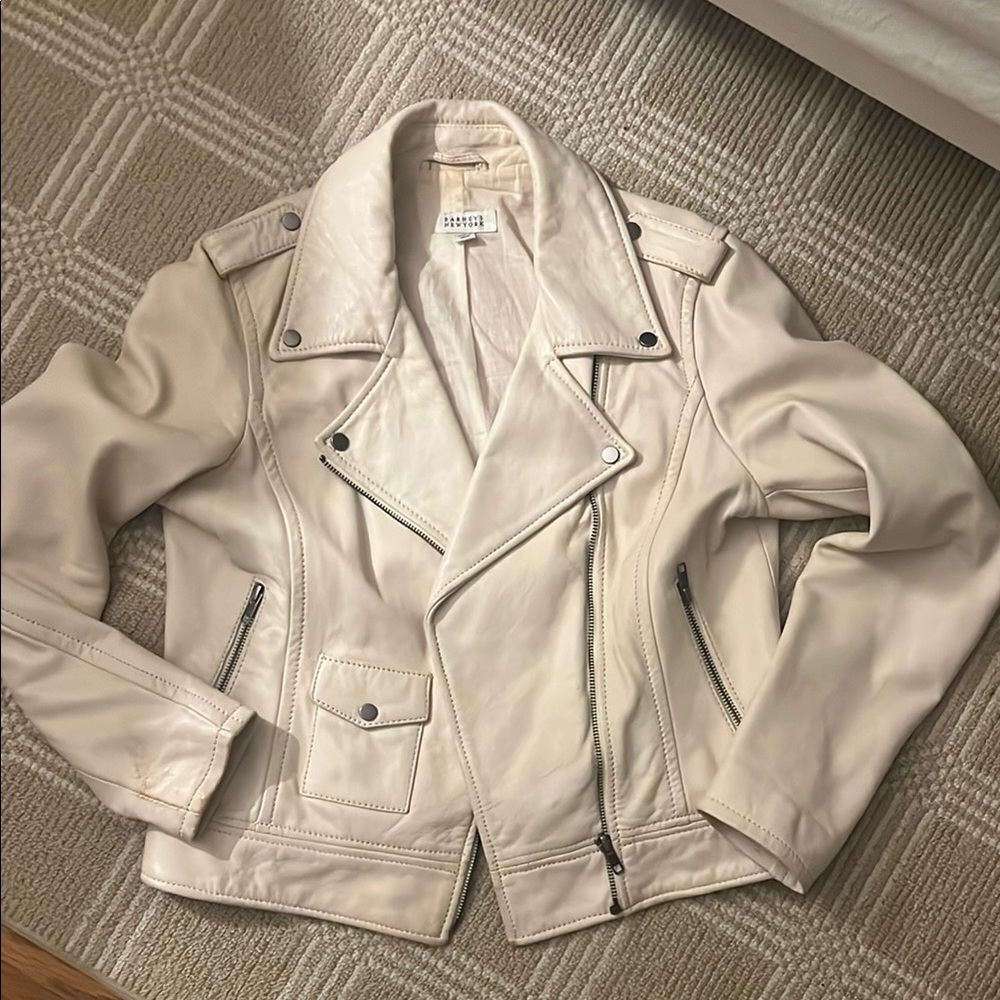 Size M Barney’s NY leather biker jacket
